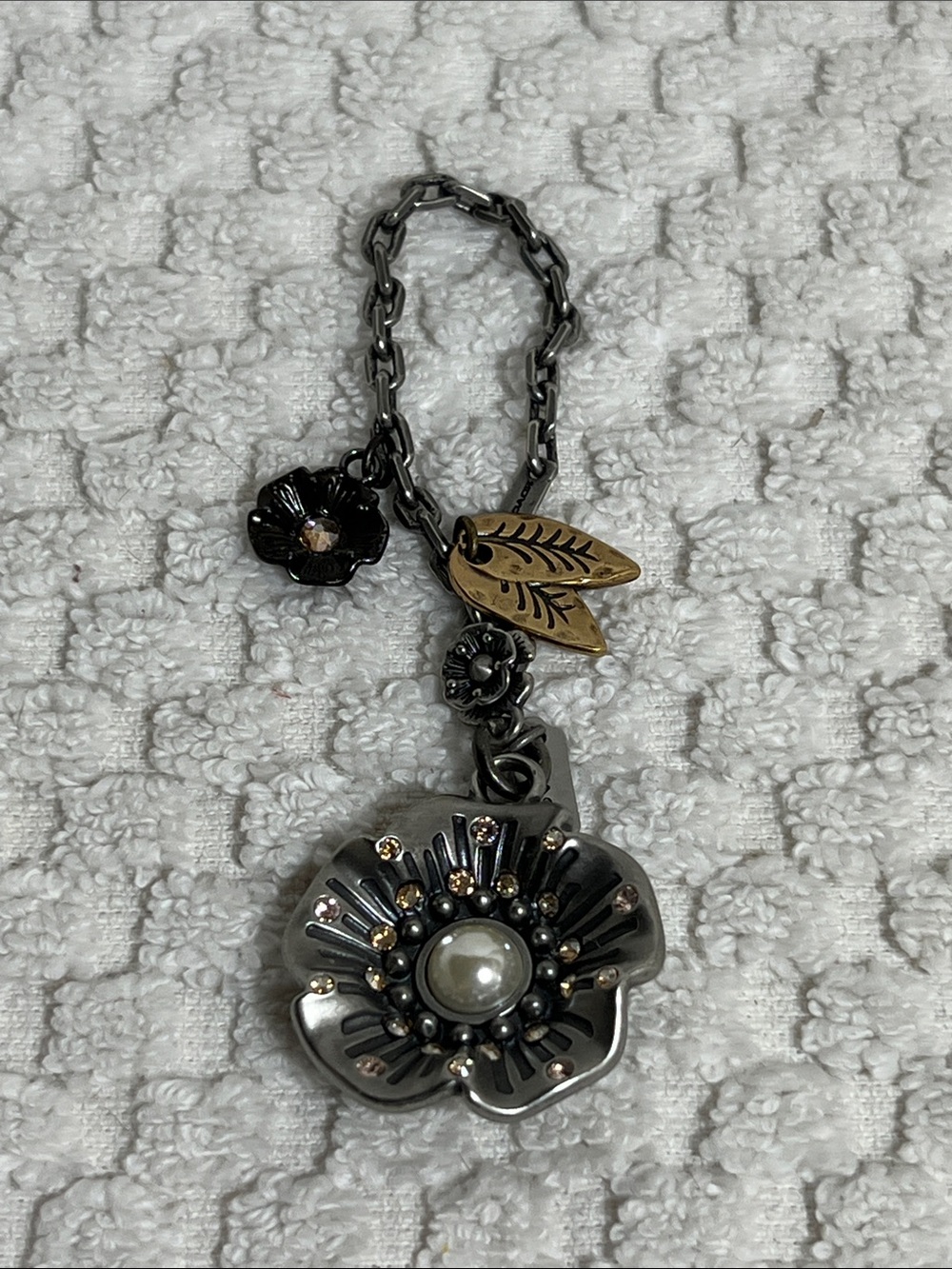 Coach Mixed Metals Tea Rose Bag Charm